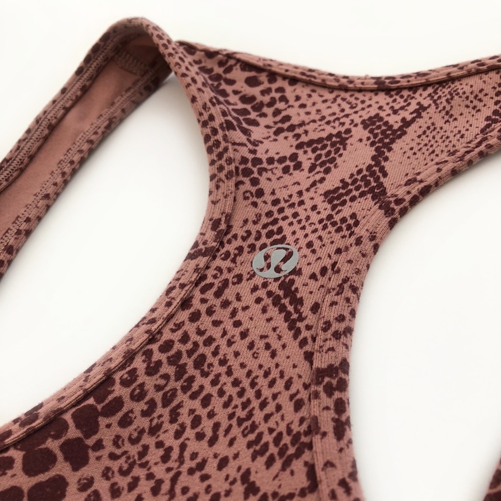 Lululemon Cool Racerback Desert Snake Bark Berry